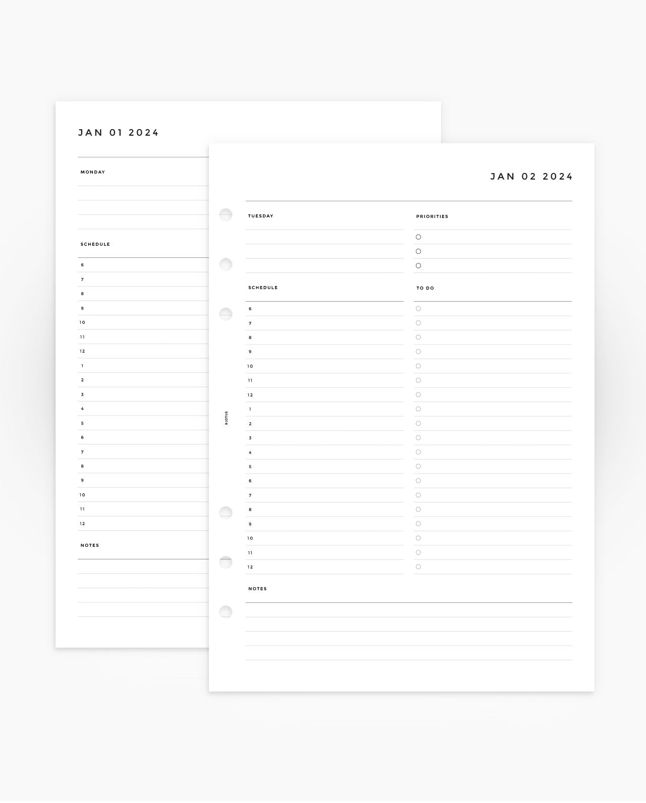 MN203 - 2024 Daily Planner - Hourly - DO1P (PREORDER)