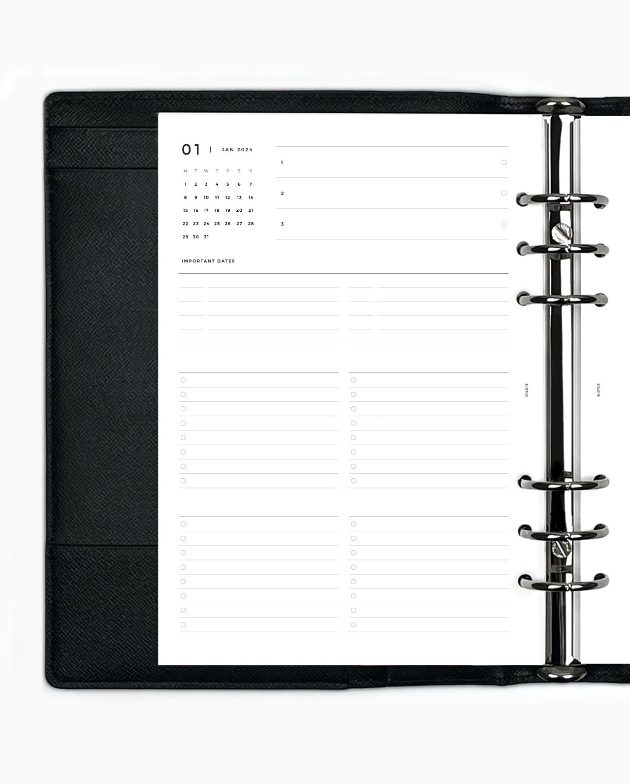 MN016 - 2024 Monthly Calendar & Planner - Printable PDF