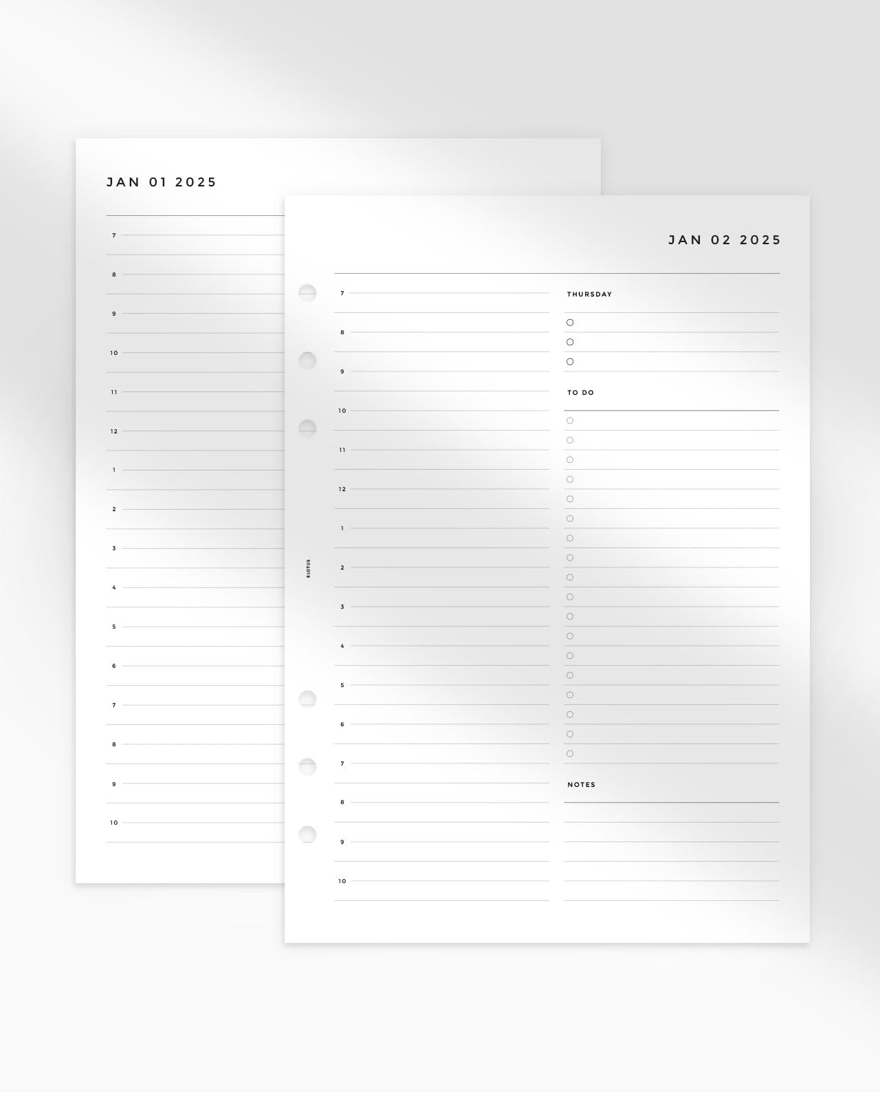 MN076 - 2025 DAILY PLANNER - HALF HOUR - DO1P - Printable PDF