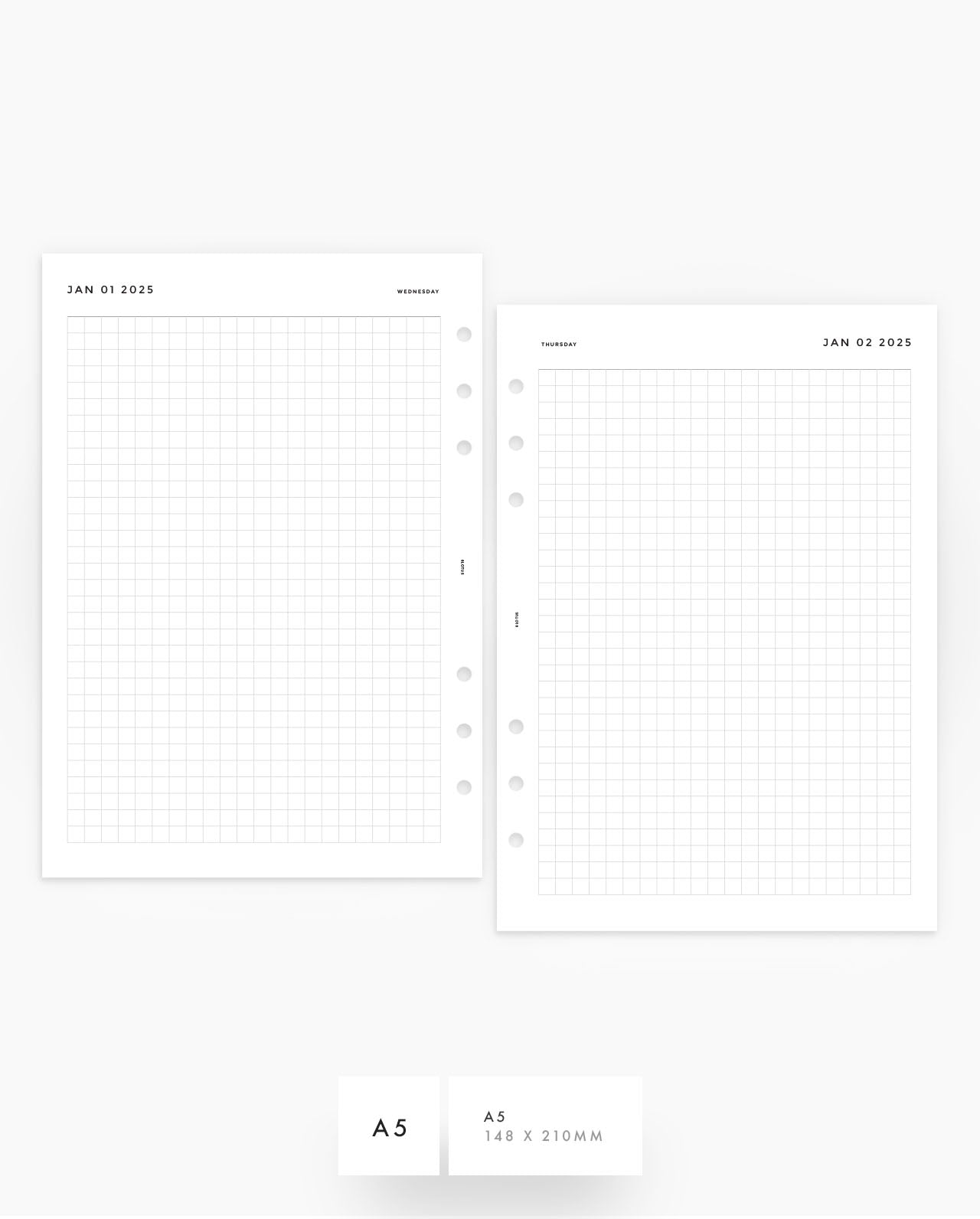 MN204 - 2025 Daily Grid Planner Inserts