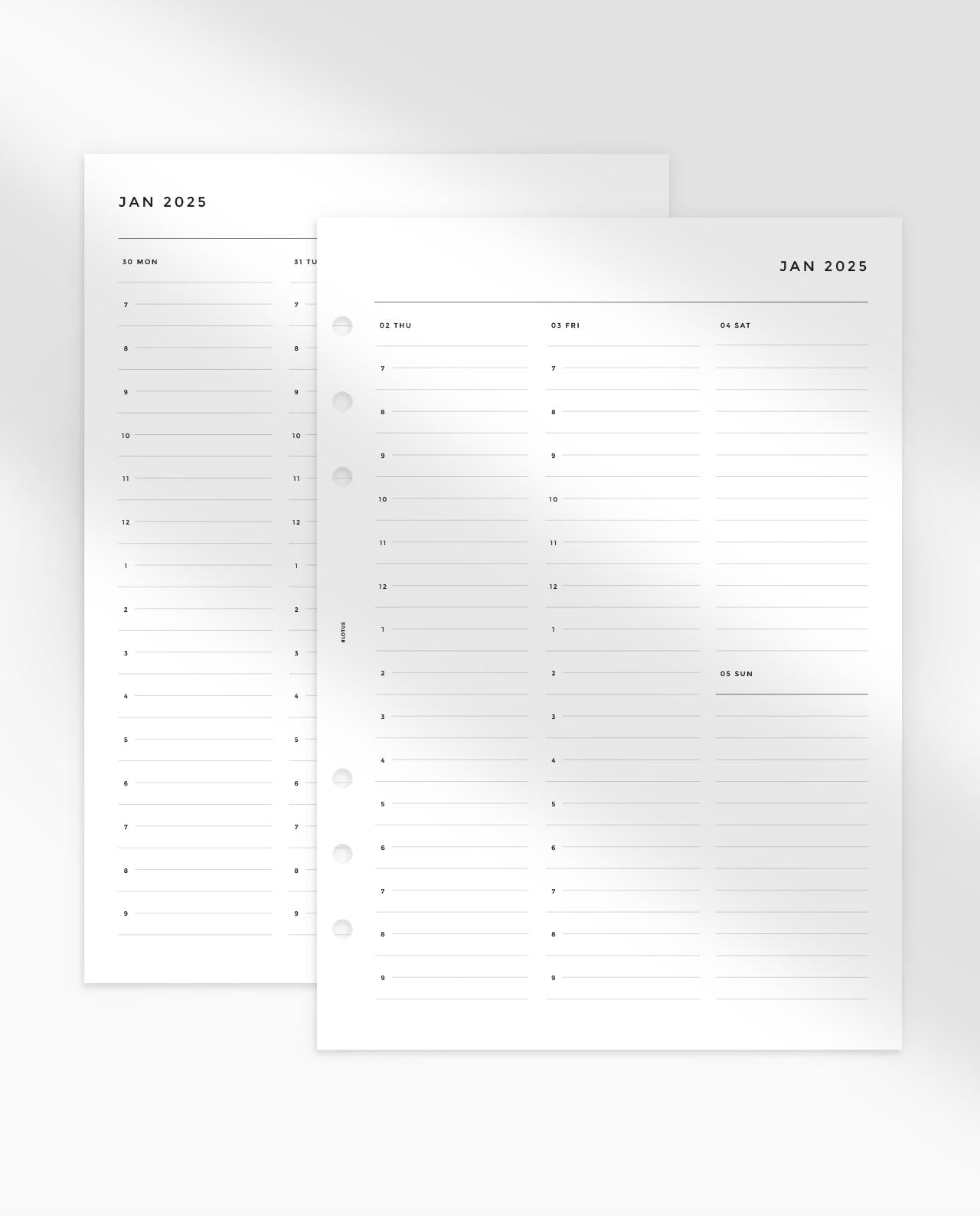 MN236 - 2025 Dual Weekly Planner Inserts  - WO4P - Printable PDF
