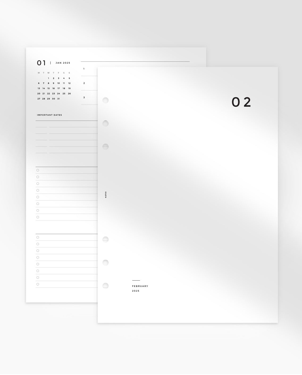 MN016 - 2025 Monthly Planner Inserts - MO4P
