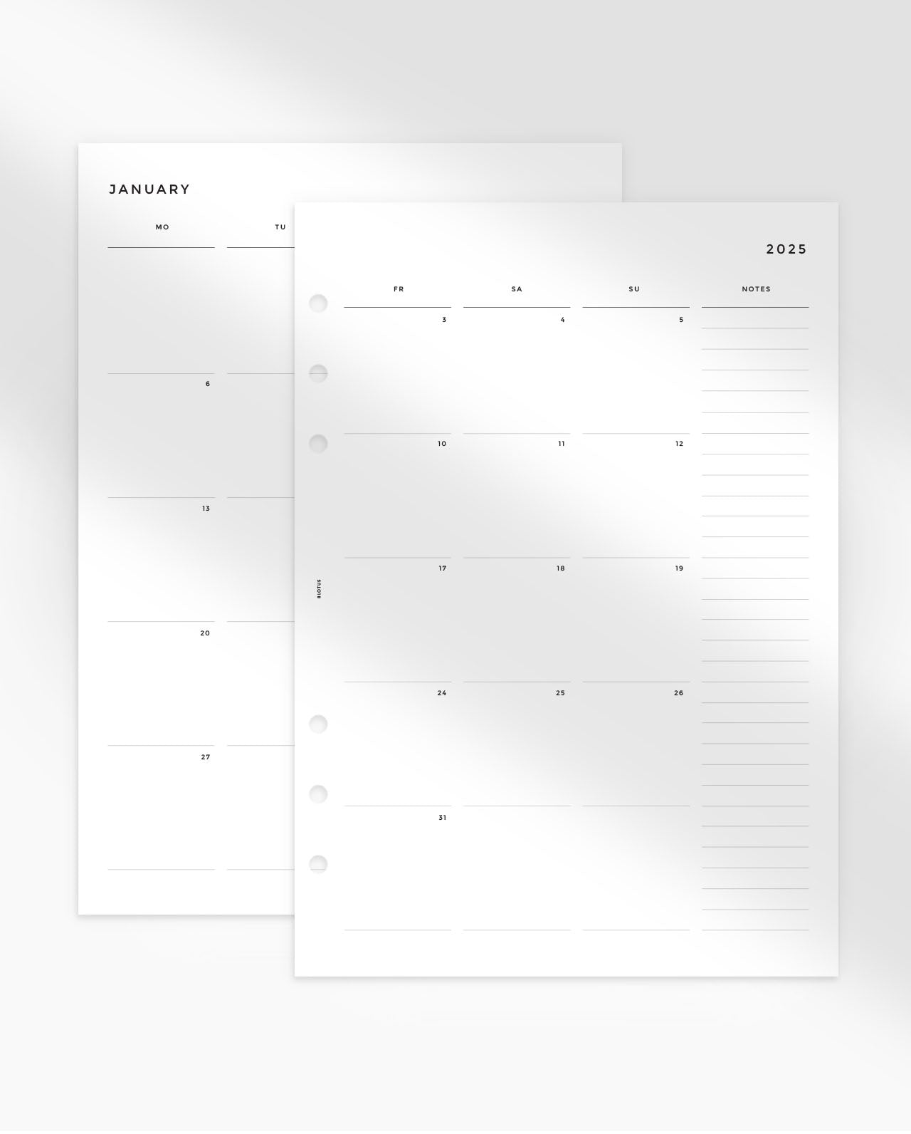 MN016 - 2025 Monthly Calendar & Planner - Printable PDF mn016-2025-monthly-calendar-planner-printable-pdf