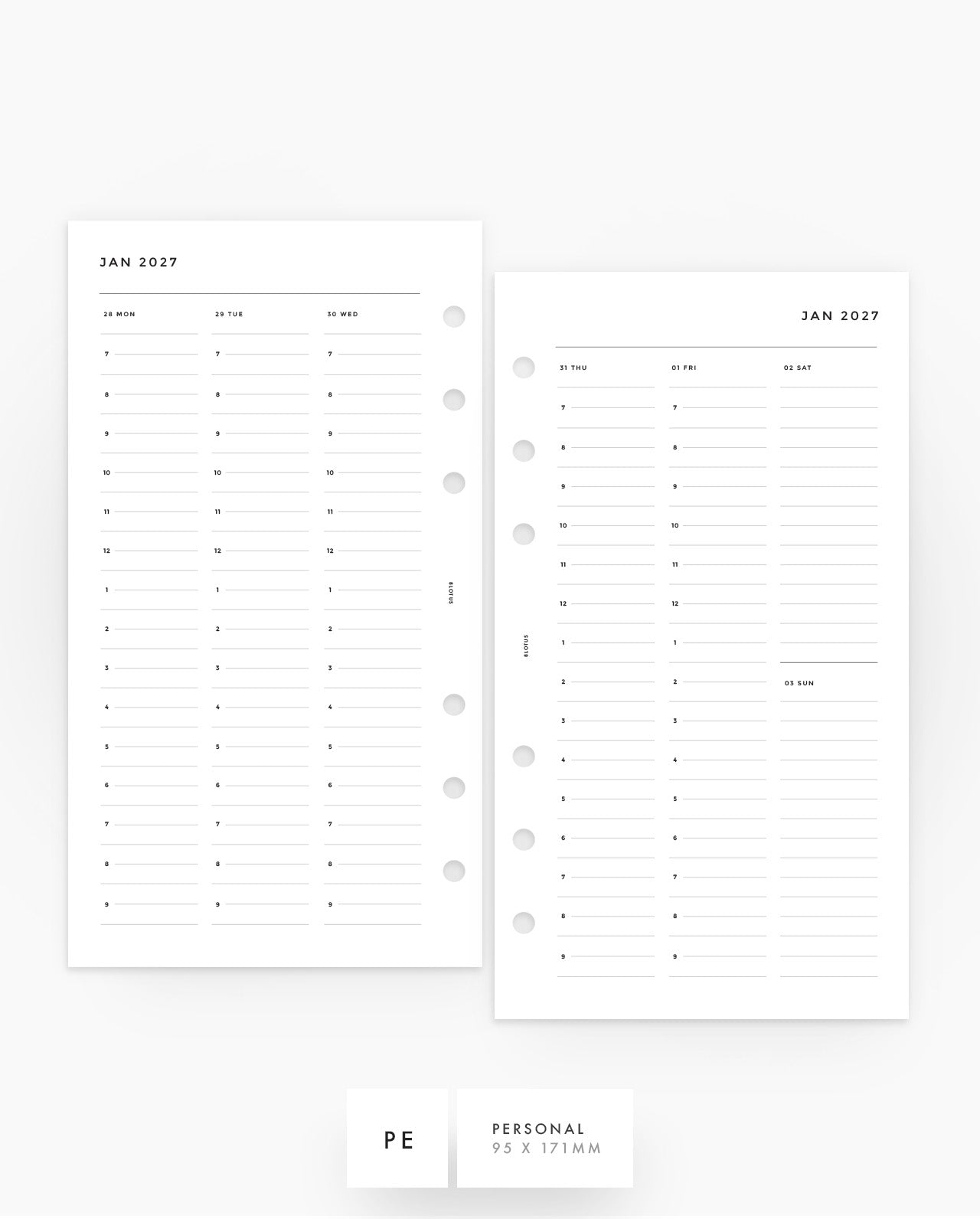 MN236 - 2027 Dual Weekly Planner Inserts - WO4P - PREORDER