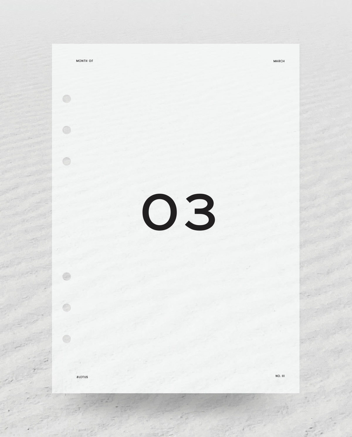 Bold Serif Numeral Planner Dashboards - 8Lotus