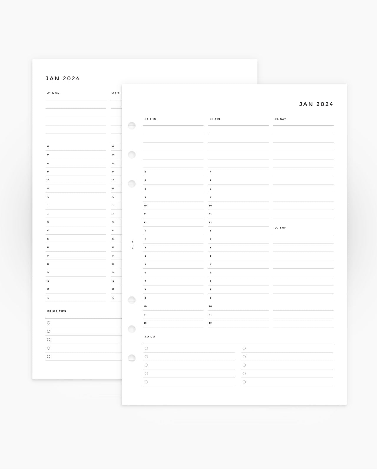  2024 Planner Refills - 7 Holes Punched, Planner Refills 2024,  Jan. 2024 - Dec. 2024, 2024 Weekly & Monthly Planner Refills, A5 Planner  Refills, 5.5'' × 8.5'', A5 Planner Inserts 2024 : Office Products