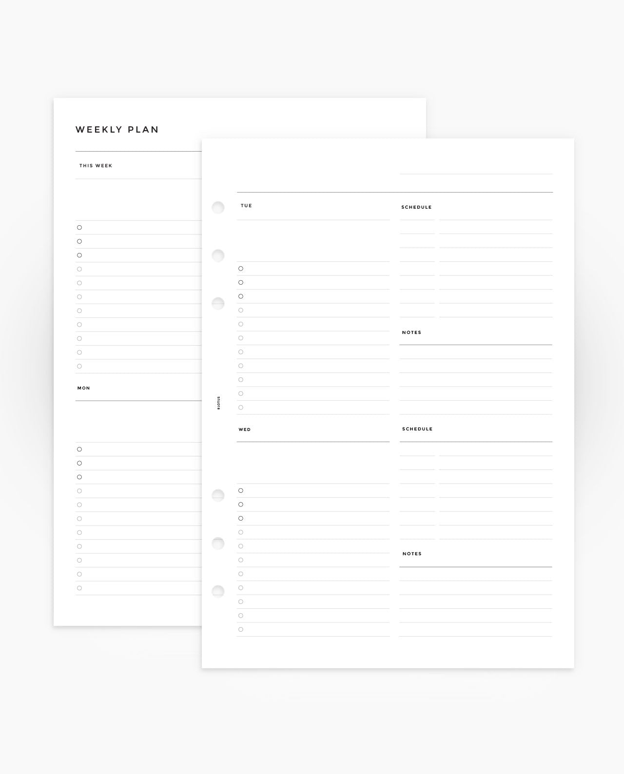 MN079 - Daily & Weekly 2DO1P / WO4P - SPECIAL ORDER