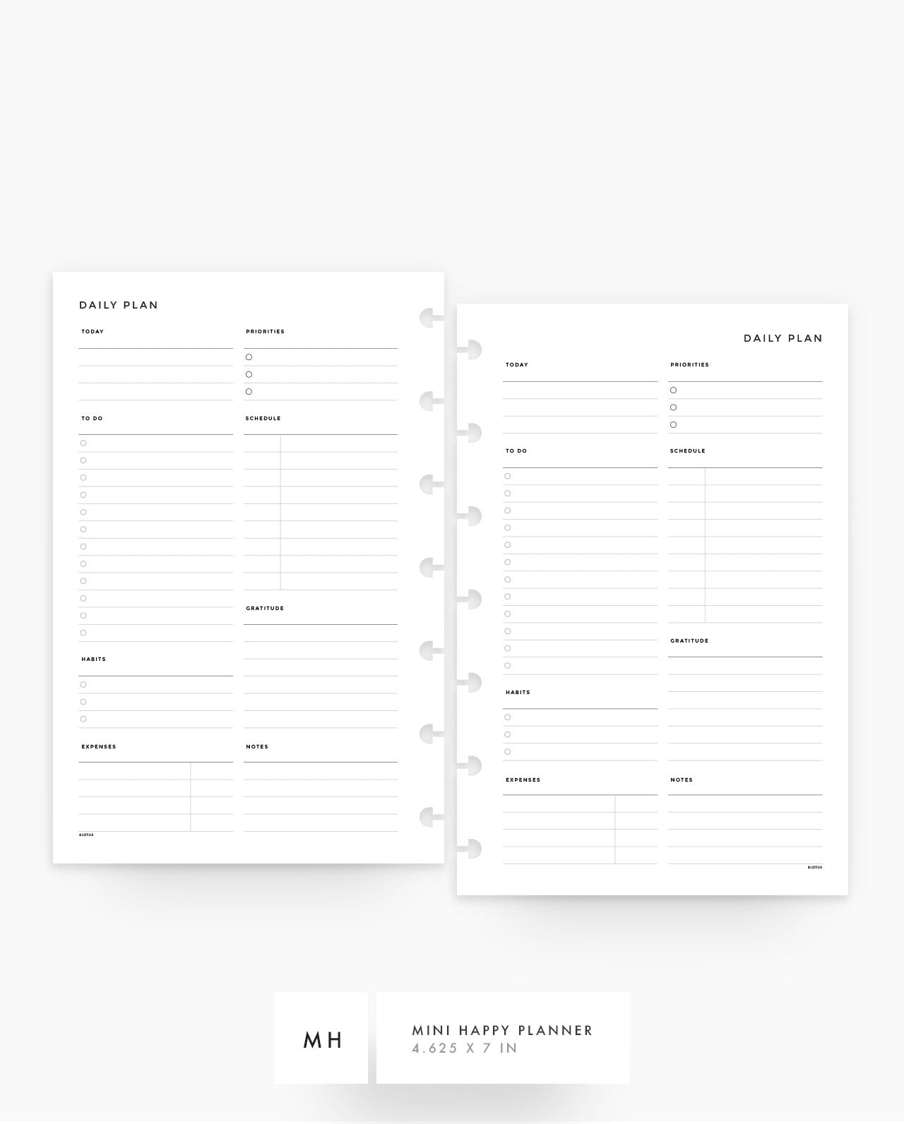 MN139 - Daily Planner Inserts - DO1P - SPECIAL ORDER