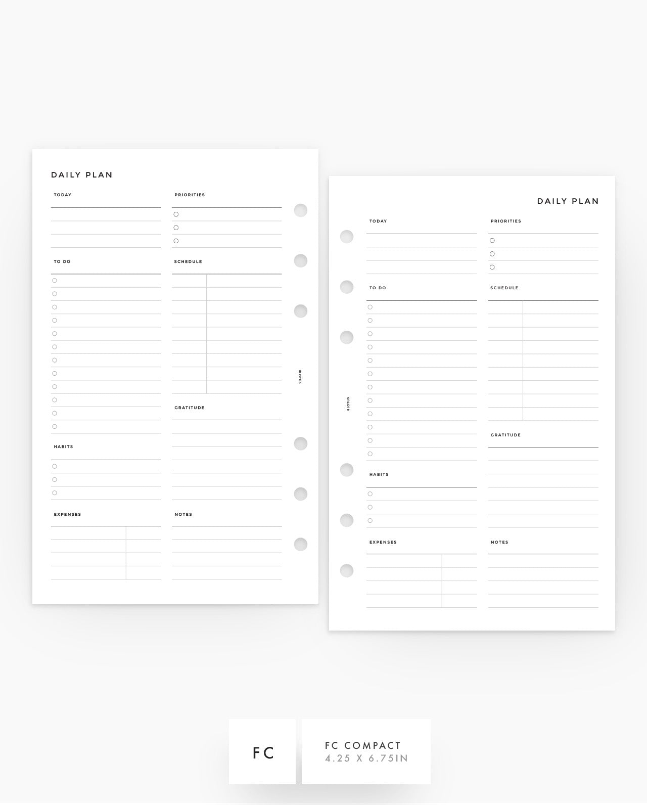 MN139 - Daily Planner Inserts - DO1P - SPECIAL ORDER