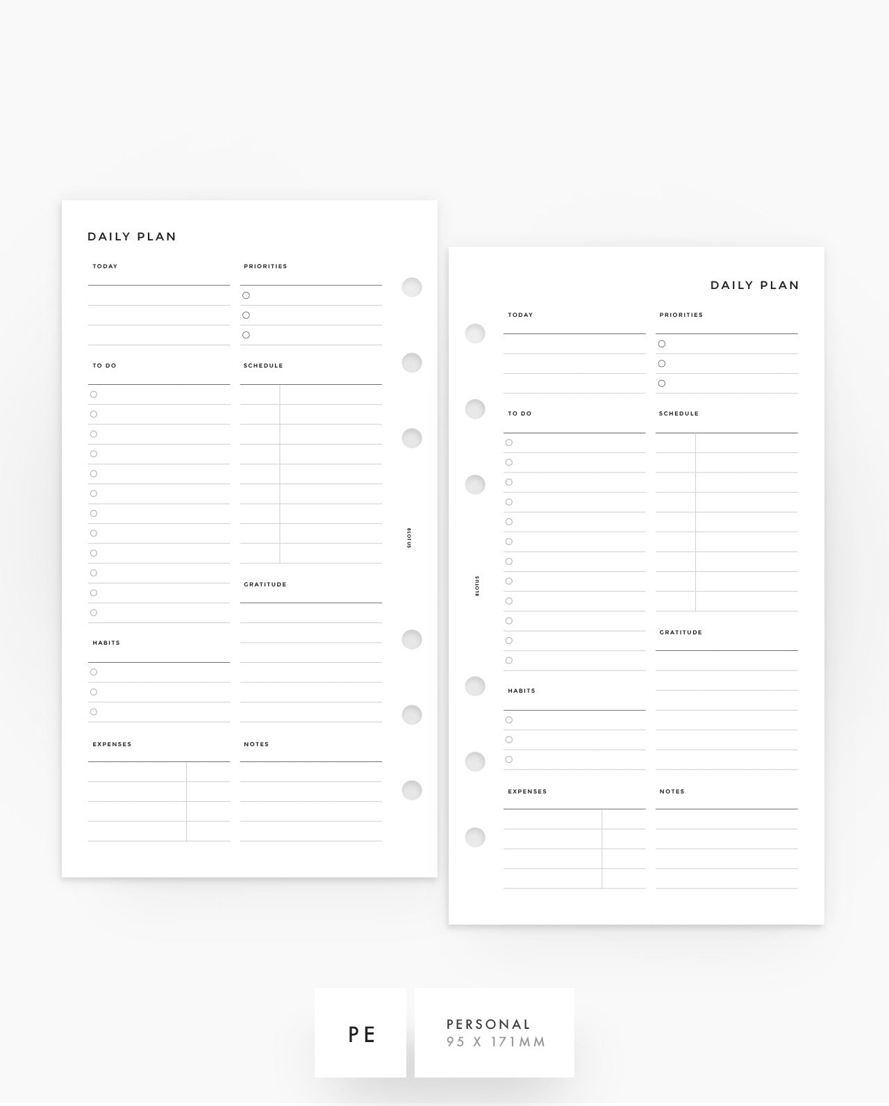 MN139 - Daily Planner Inserts - DO1P - SPECIAL ORDER
