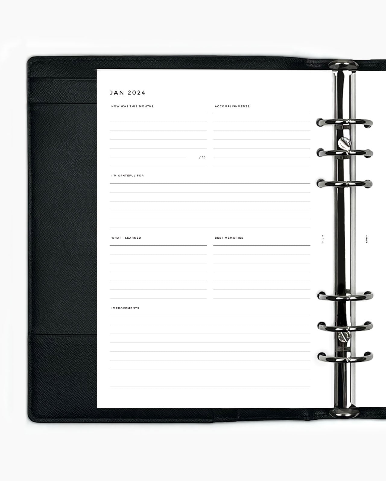 MN196 - Dated Monthly Planner & Review - MO4P