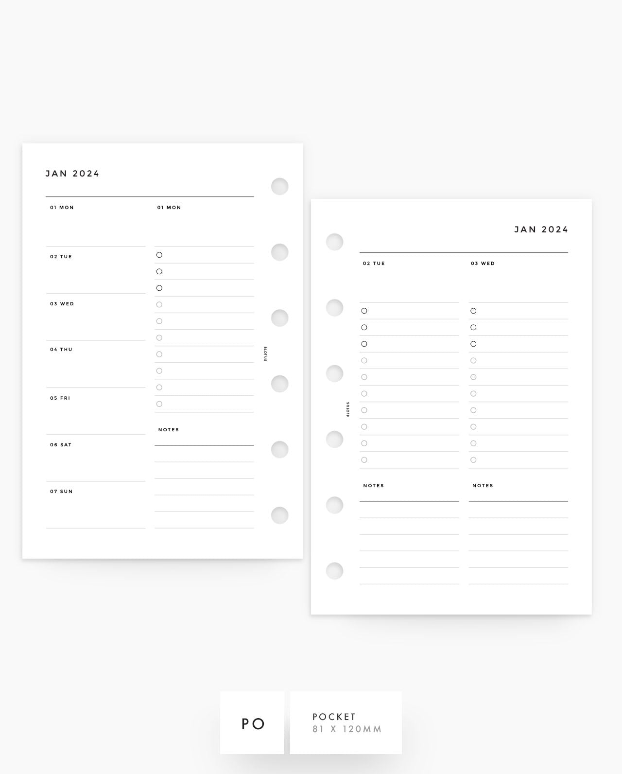 MN080 - 2025 Daily & Weekly Planner Inserts - WO4P