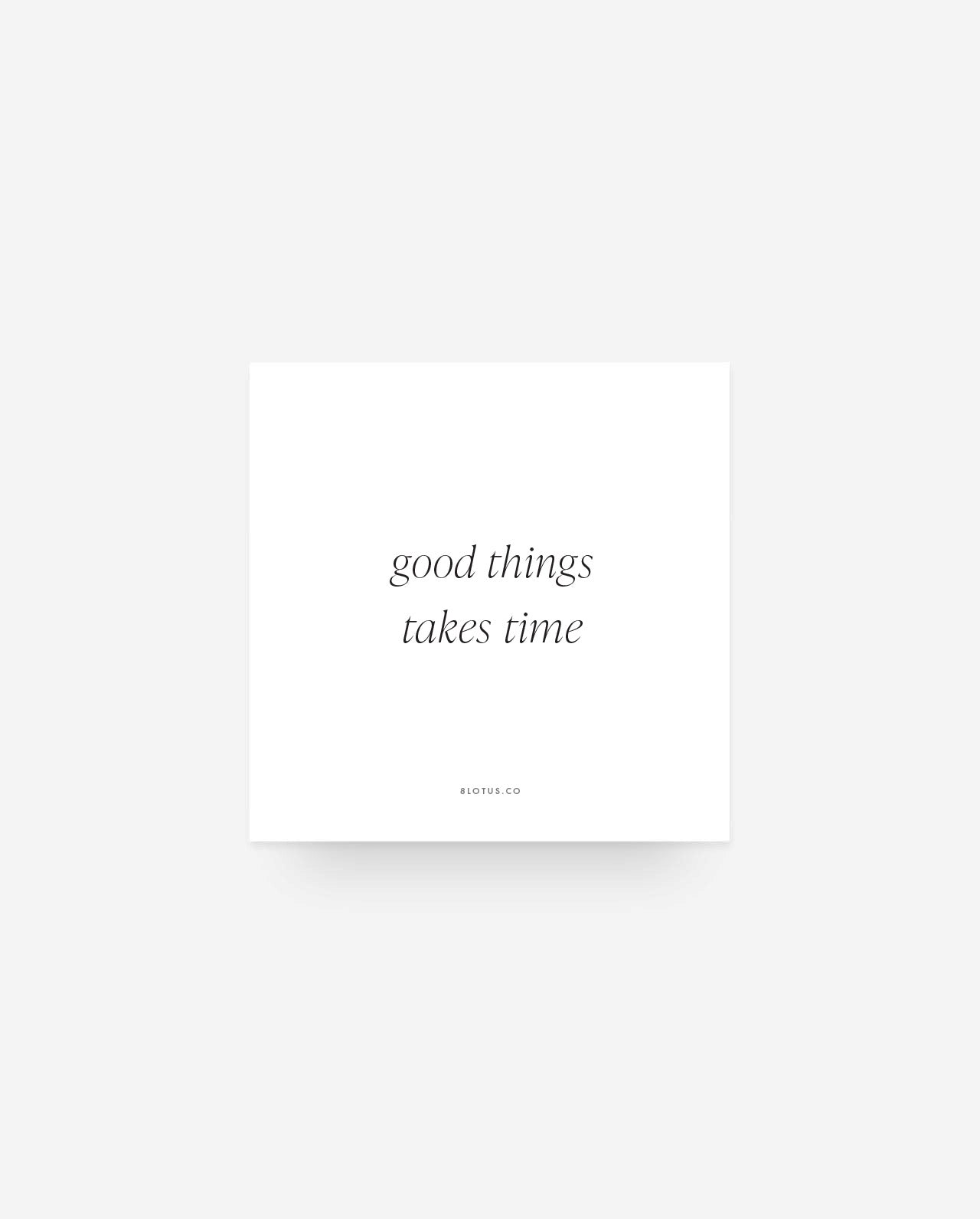 PC017 - Good Things Takes Time - Planner Card