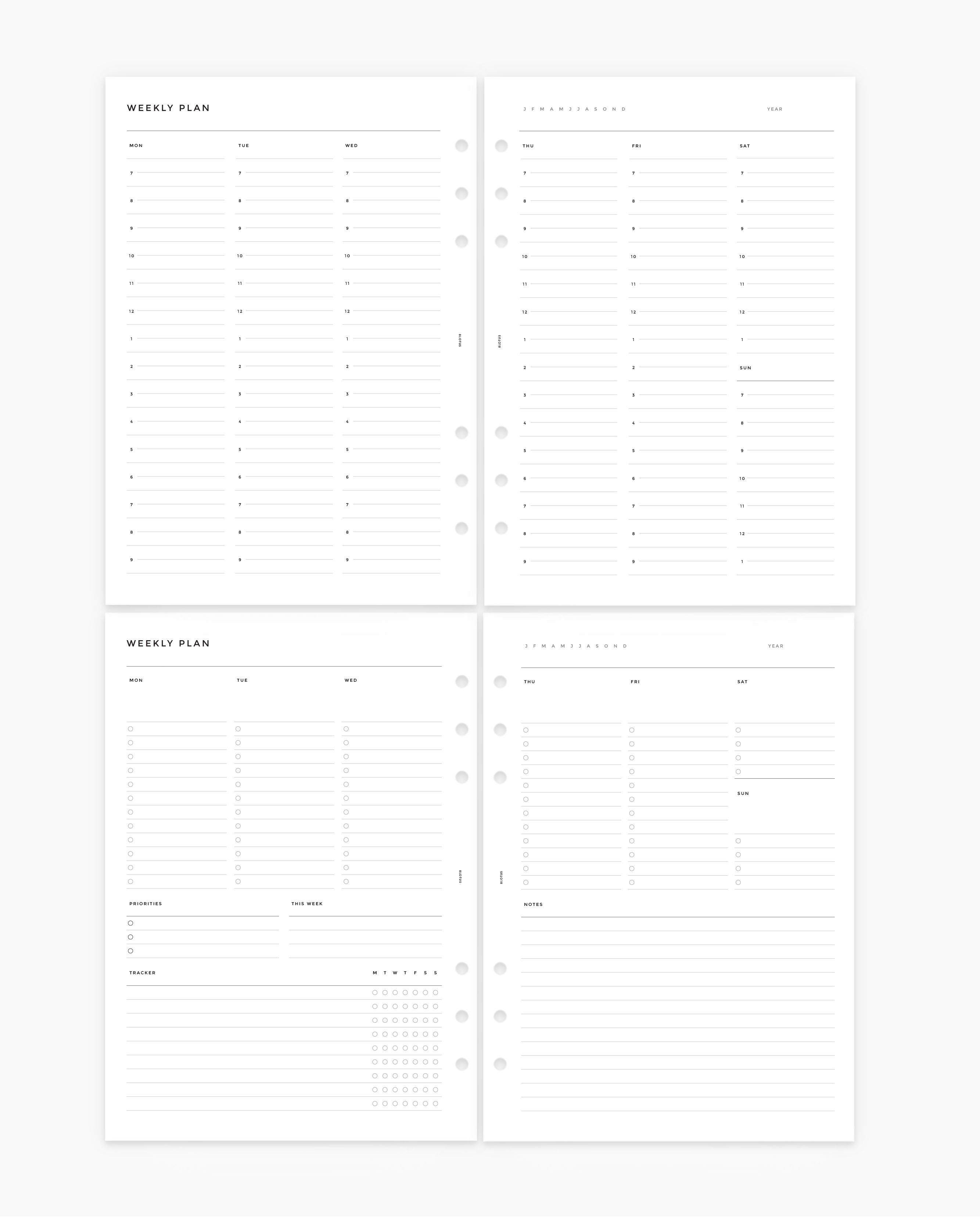 MN236 - Dual Weekly Planner Inserts (Special Order)