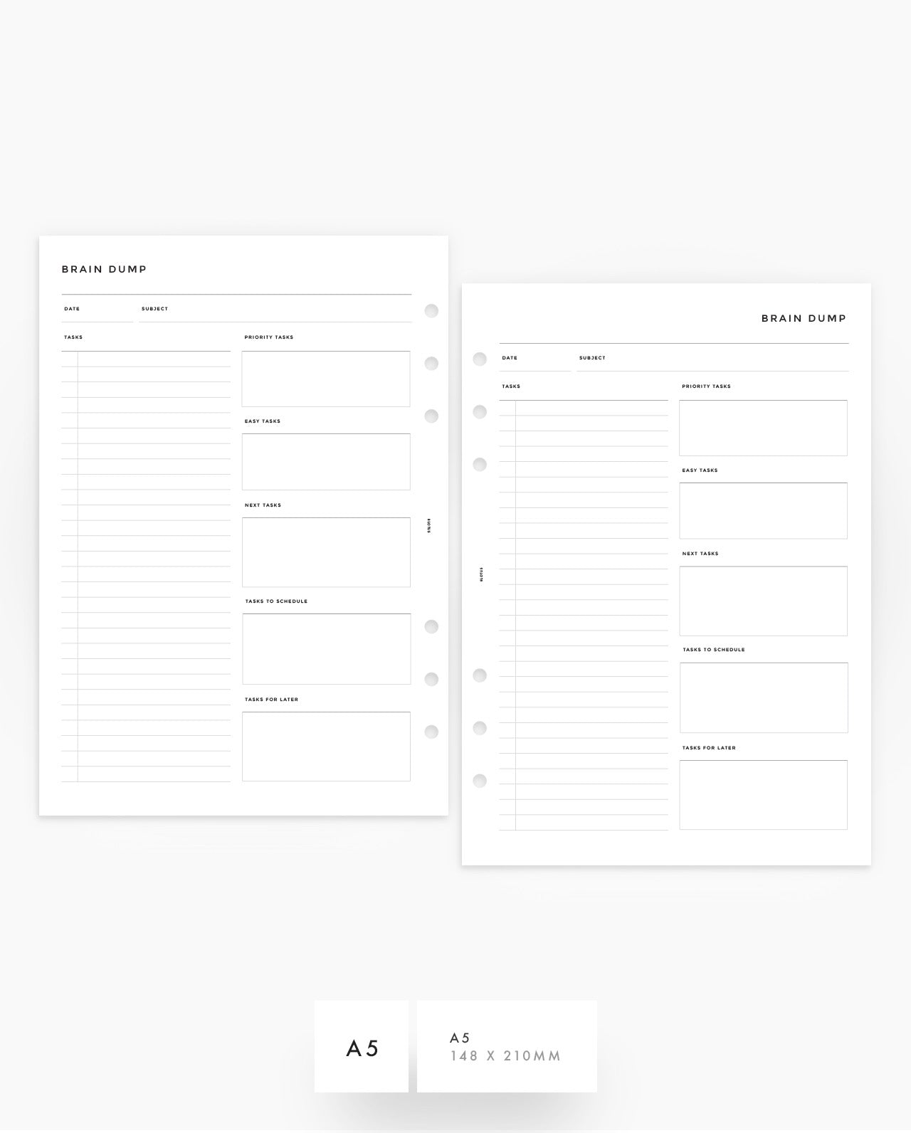 MN282 - Brain Dump List Planner Inserts - SPECIAL ORDER