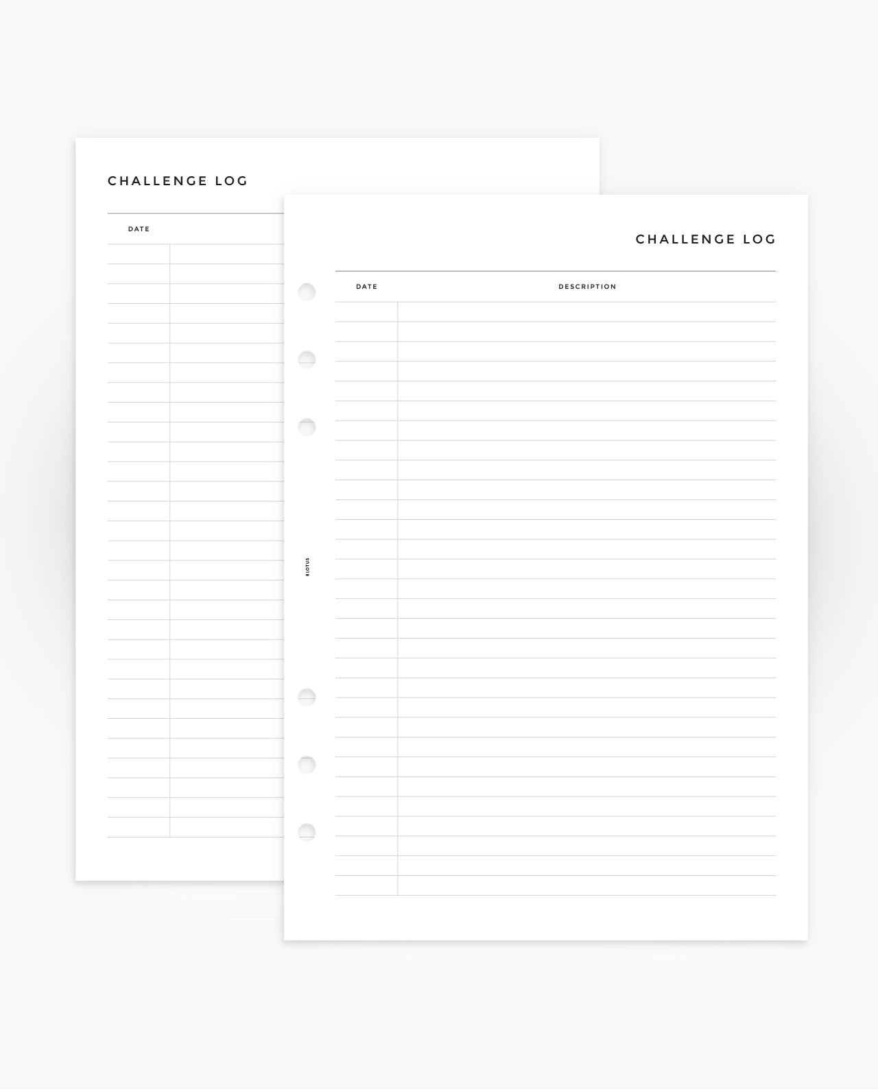 MN224 - Challenge Log - Printable PDF