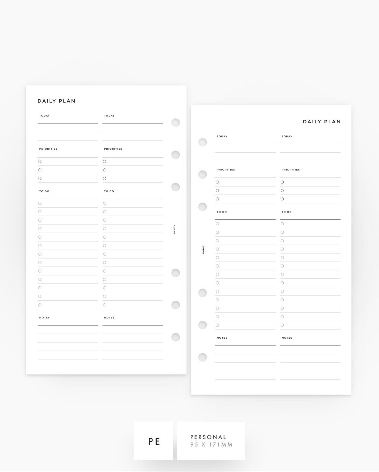 MN249 - Daily Plan Checklist - 2DO1P - SPECIAL ORDER