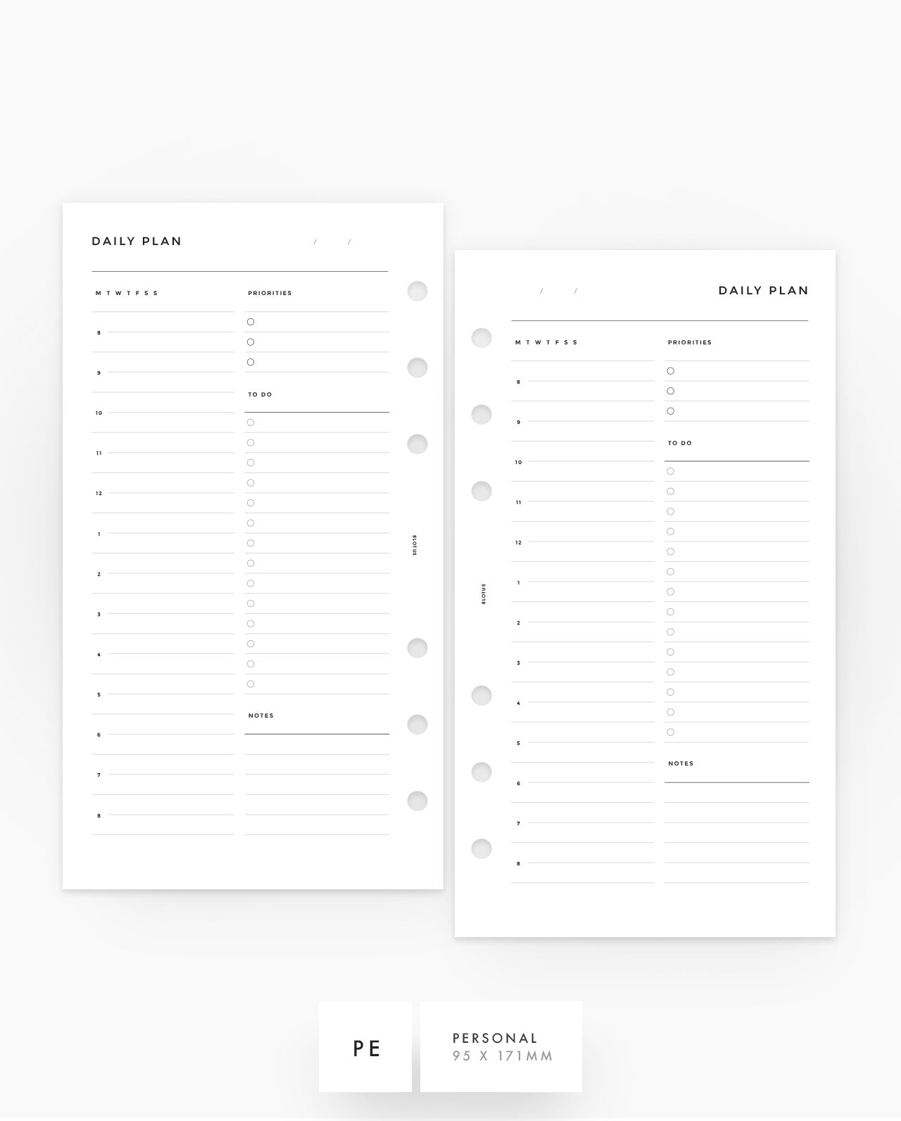 MN076 - Daily Half-Hour - Planner Inserts (Special Order)