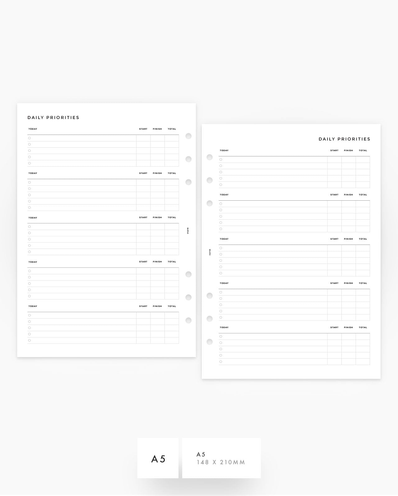 MN261 - Daily Priorities - Planner Inserts (SPECIAL ORDER)