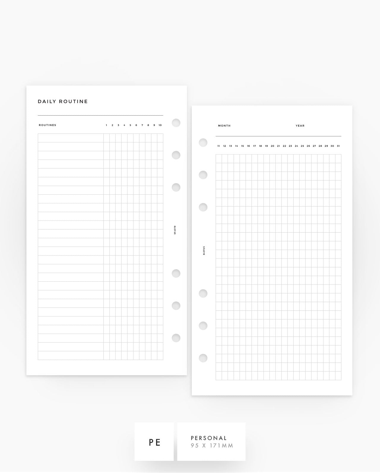 MN214 - Daily Routine Habit Tracker - MO2P - Printable PDF