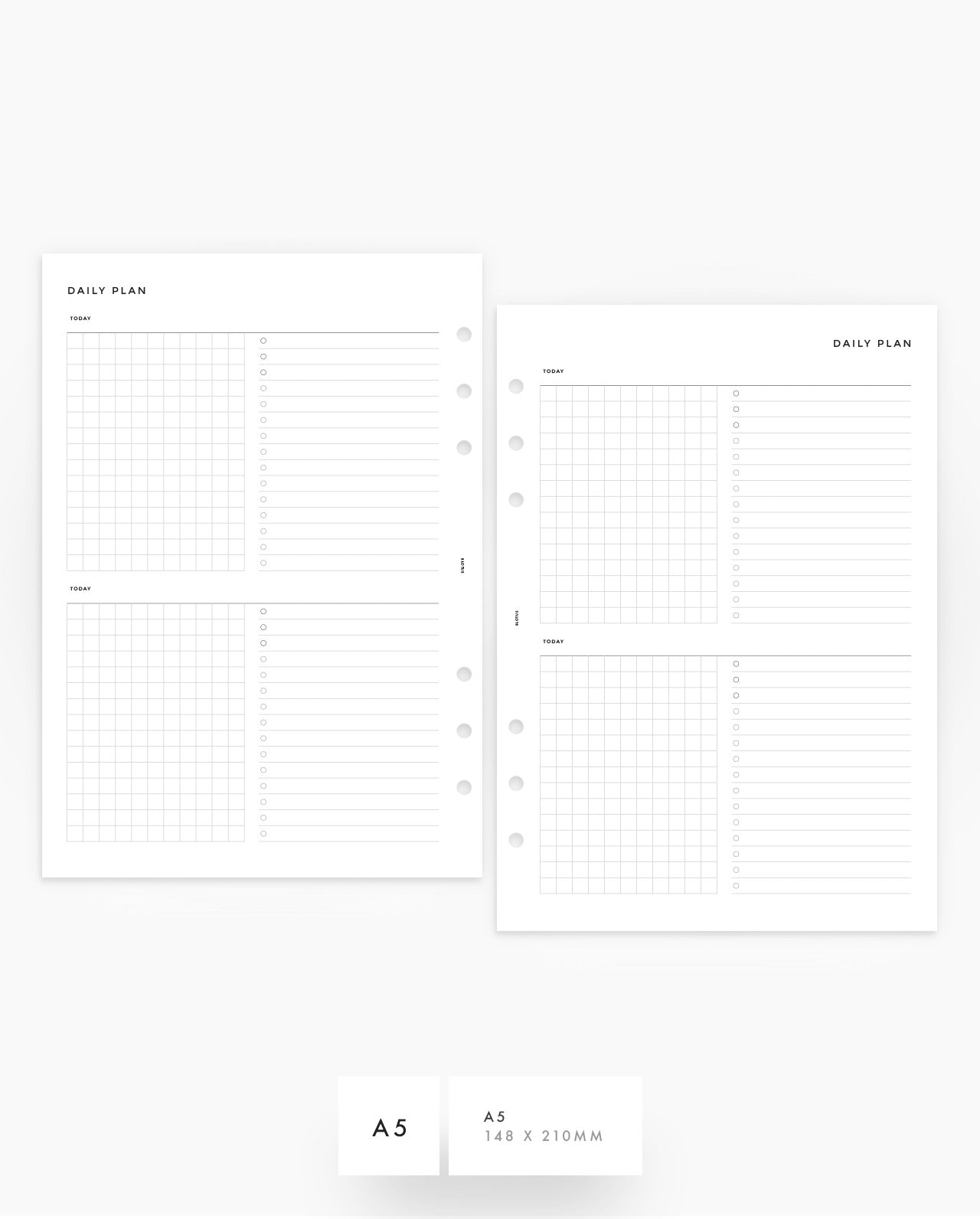MN221 - Daily Grid & List Planner Inserts - 2DO1P - SPECIAL ORDER