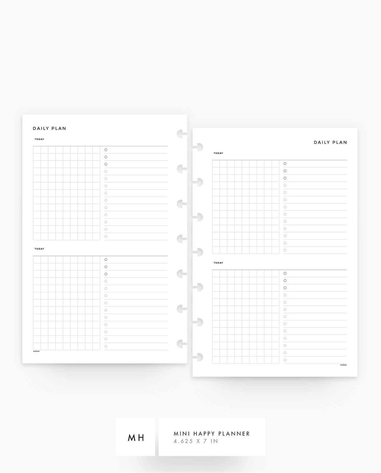 MN221 - Daily Grid & List Planner Inserts - 2DO1P - SPECIAL ORDER
