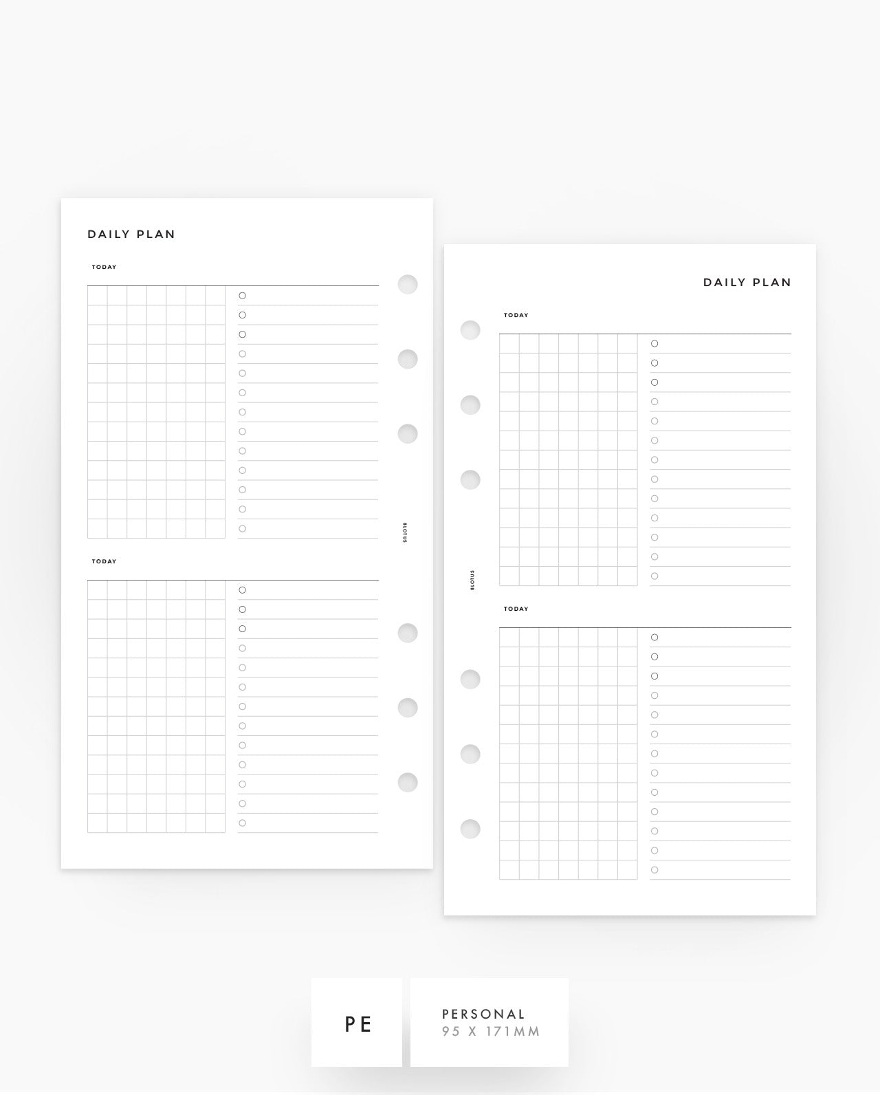 MN221 - Daily Grid & List Planner Inserts - 2DO1P - SPECIAL ORDER
