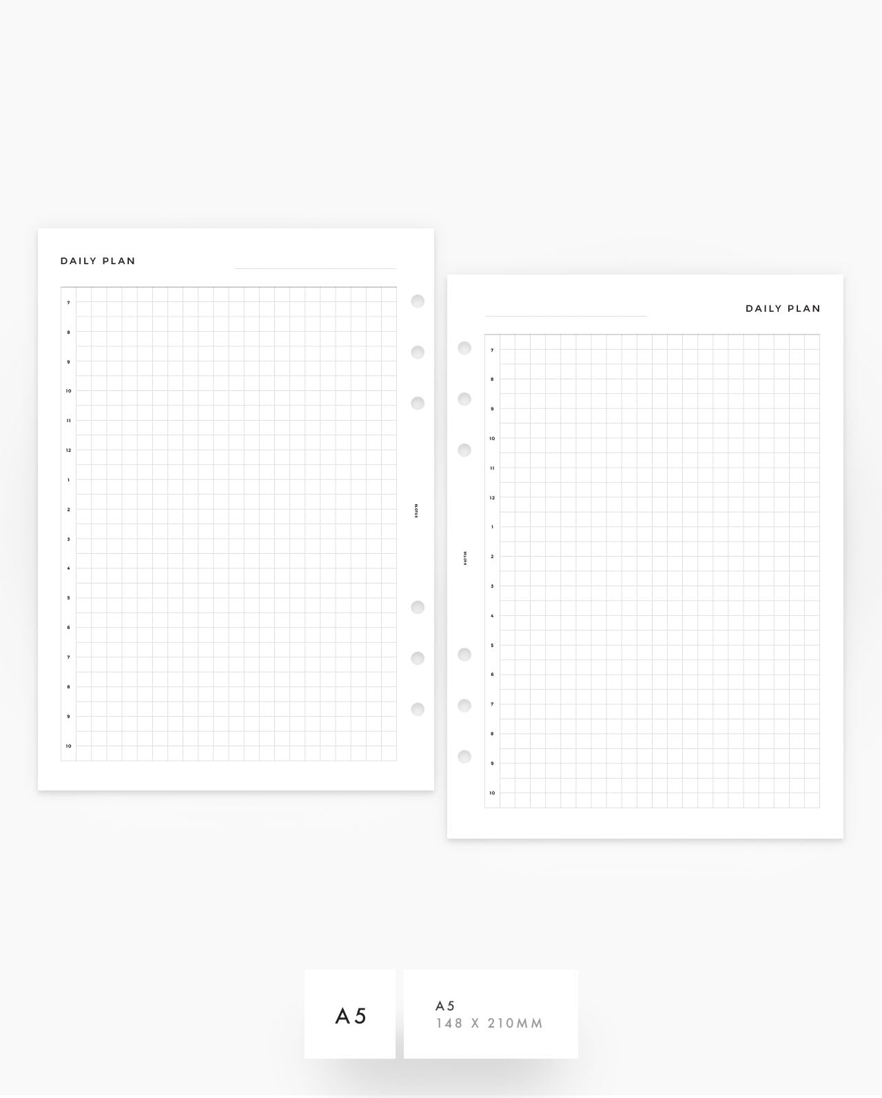 MN091 - Daily Half Hour Grid Planner Inserts - SPECIAL ORDER