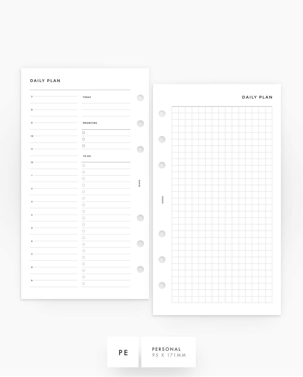 MN181 - Daily Plan Half Hour Planner Inserts - DO2P - SPECIAL ORDER