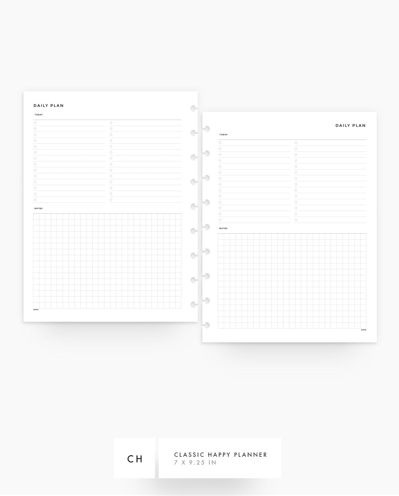 MN047 - Daily To Do's w/ Grids - PRINTABLE Inserts