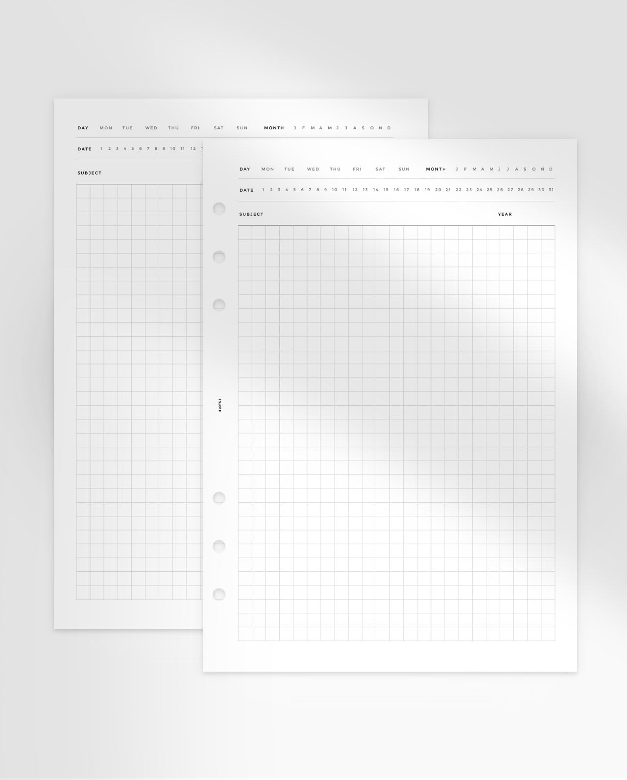 MN265 - Dated Grid Notes - Printable Planner Inserts PDF