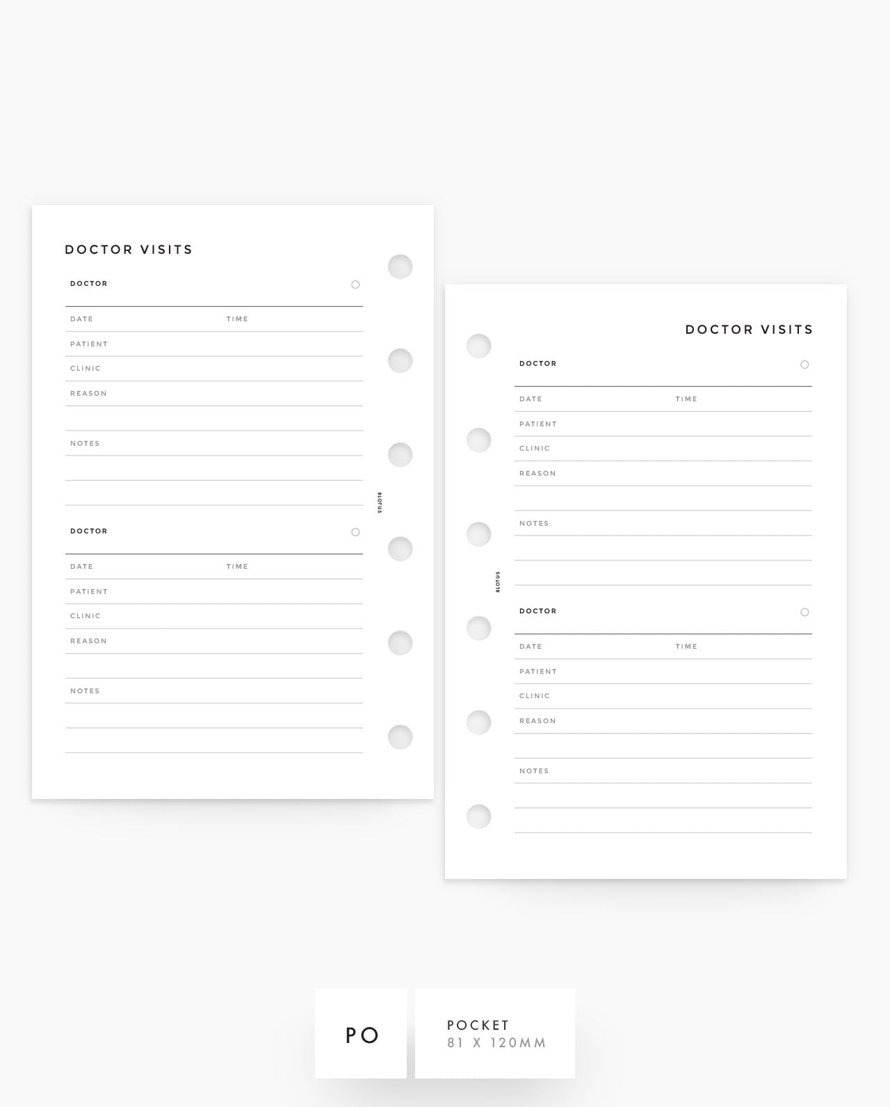 MN219 - Doctor Visits Planner Inserts
