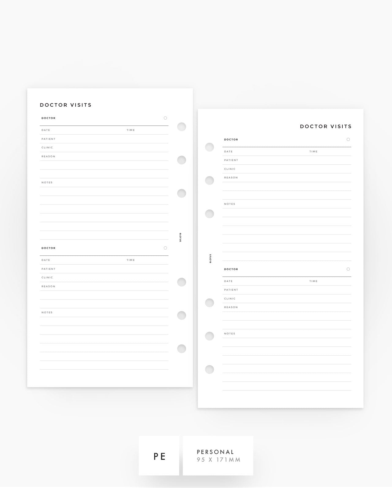 MN219 - Doctor Visits Planner Inserts