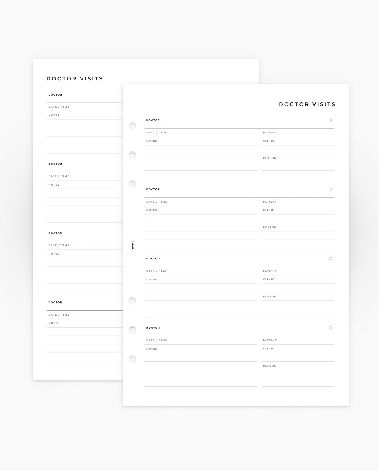 MN219 - Doctor Visits Planner Inserts