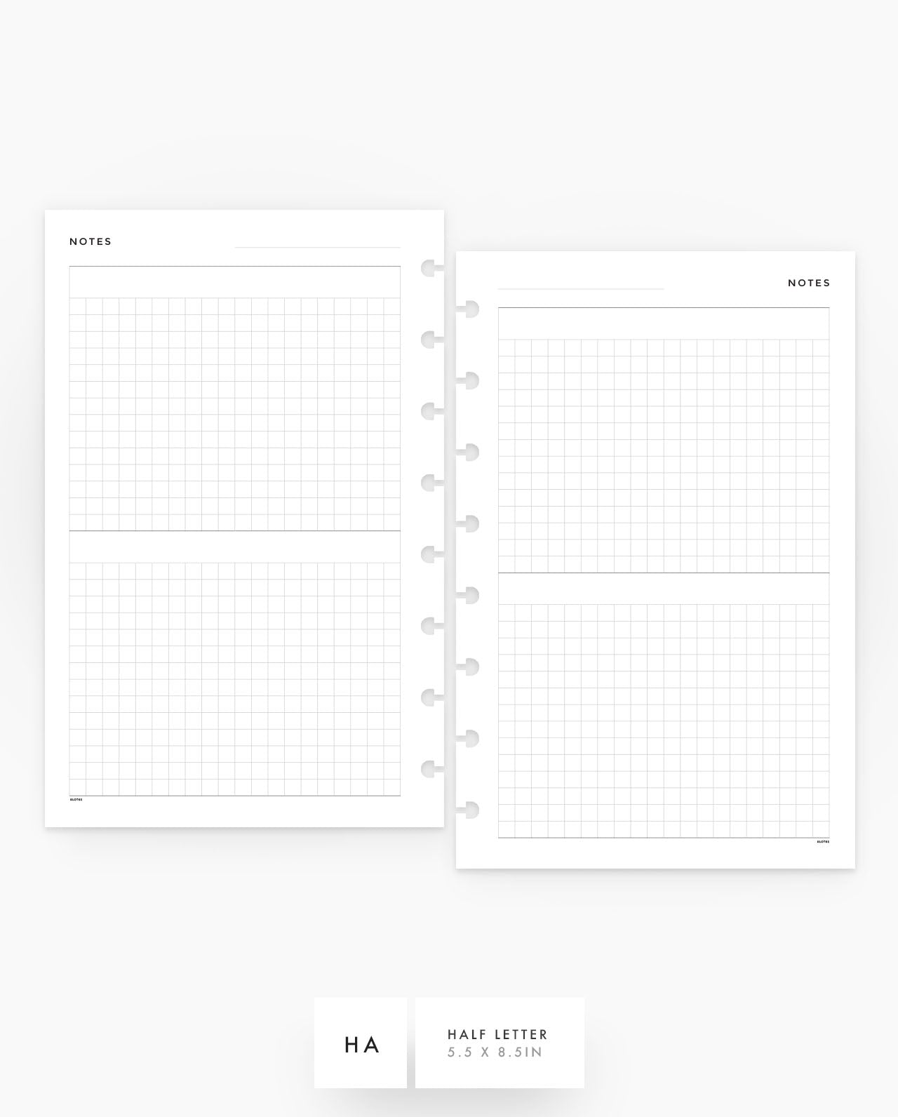 MN164 - Duo Grid Notes Planner Inserts - SPECIAL ORDER