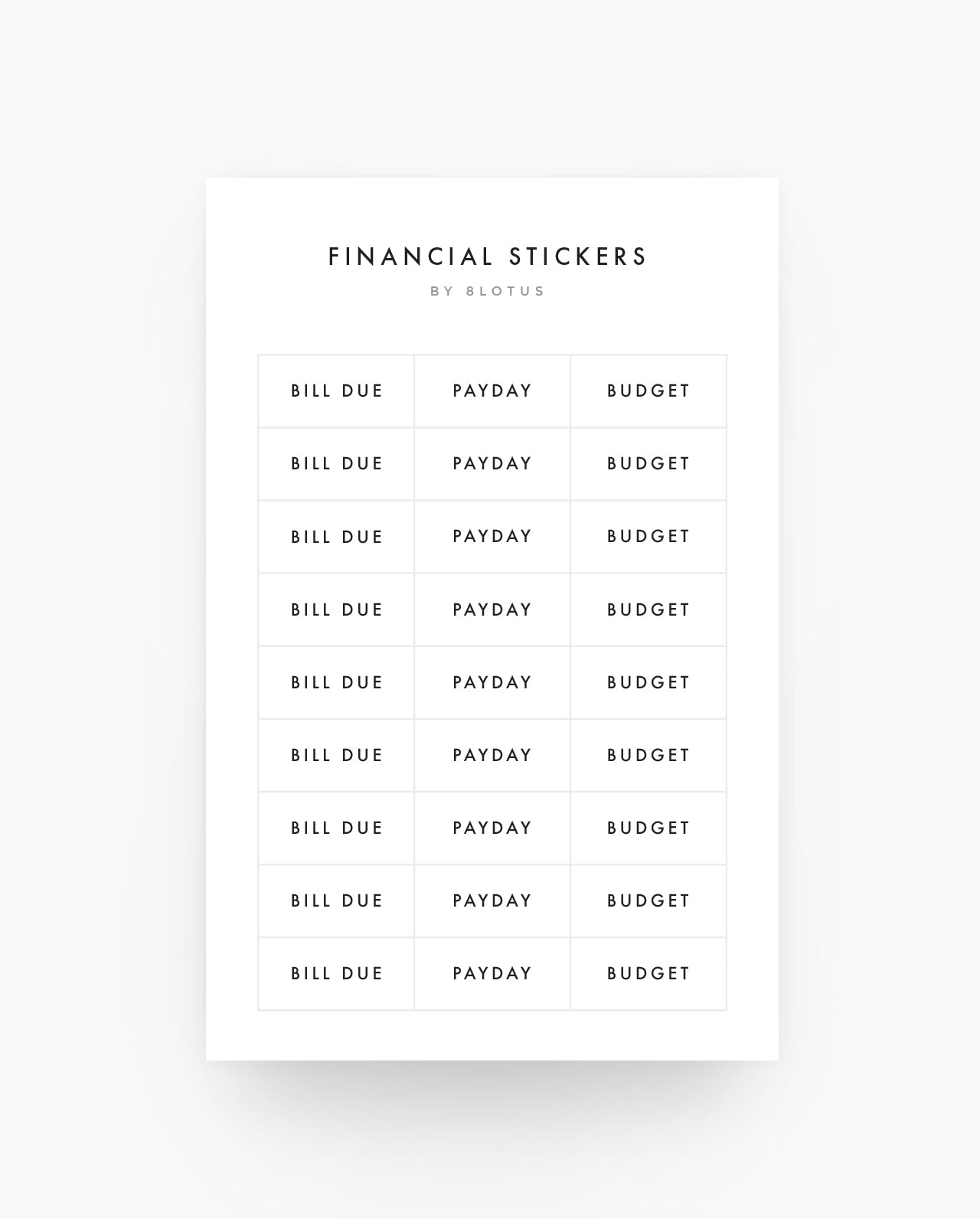 Financial - Stickers