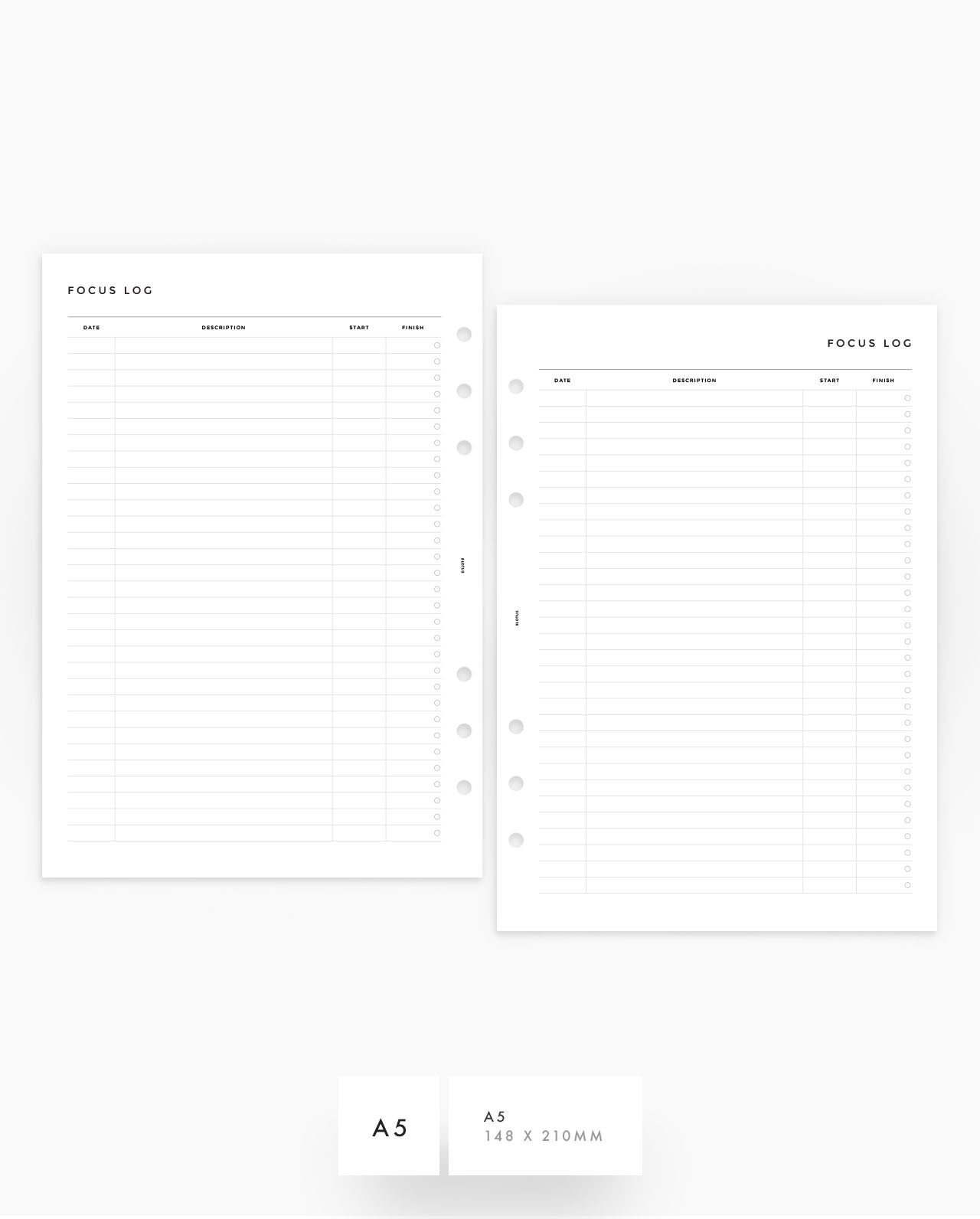 MN190 - Focus Tracker Planner Inserts (Special Order)