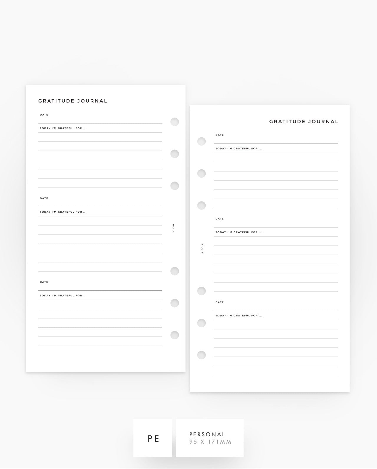 MN246 - Gratitude Journal Planner Inserts PDF
