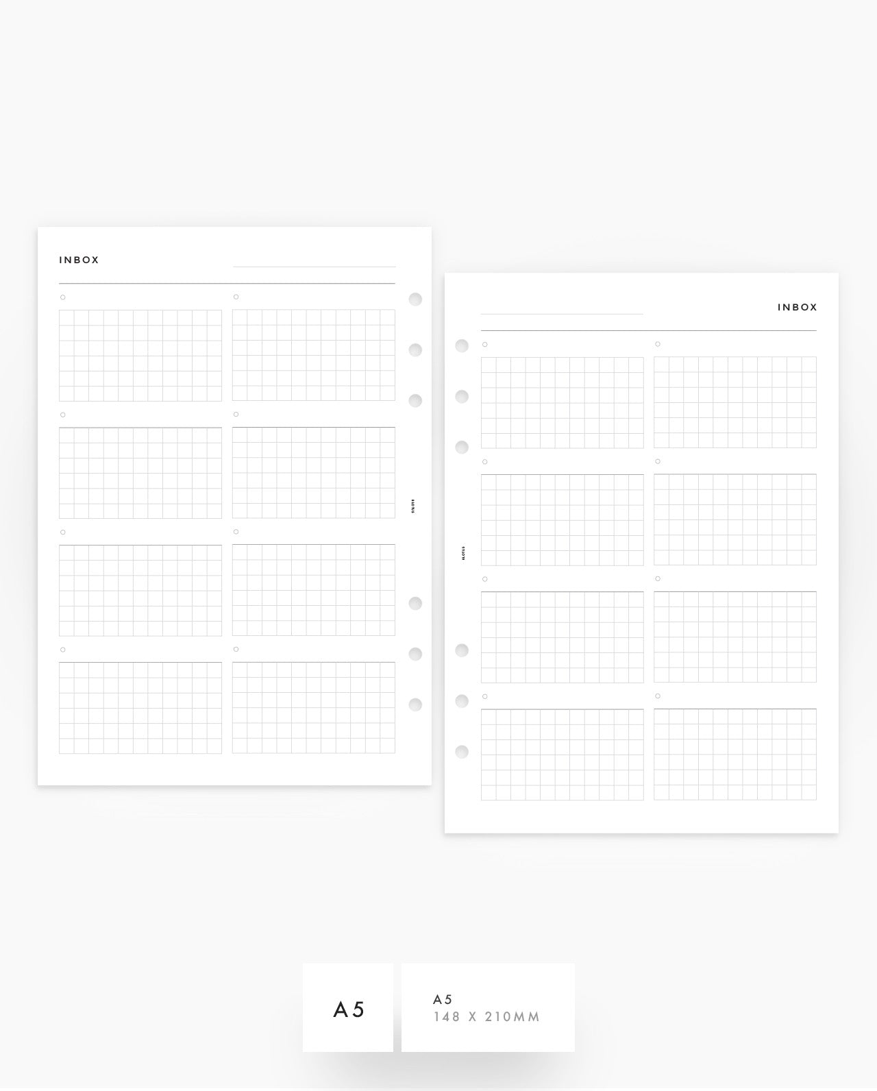 MN279 - Grid Inbox List Planner Inserts - SPECIAL ORDER