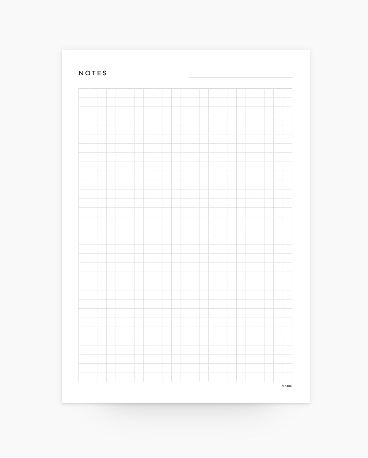 MN014 - Grid Notes - Notepad (PREORDER)