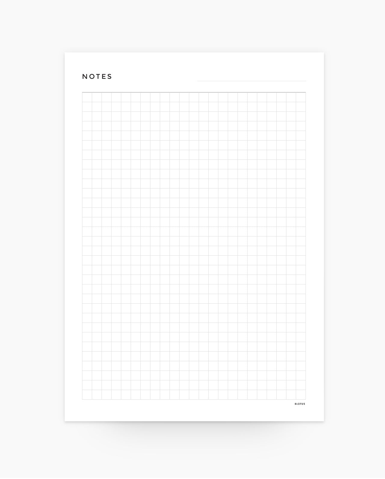 Grid Notes Notepad - 8LOTUS