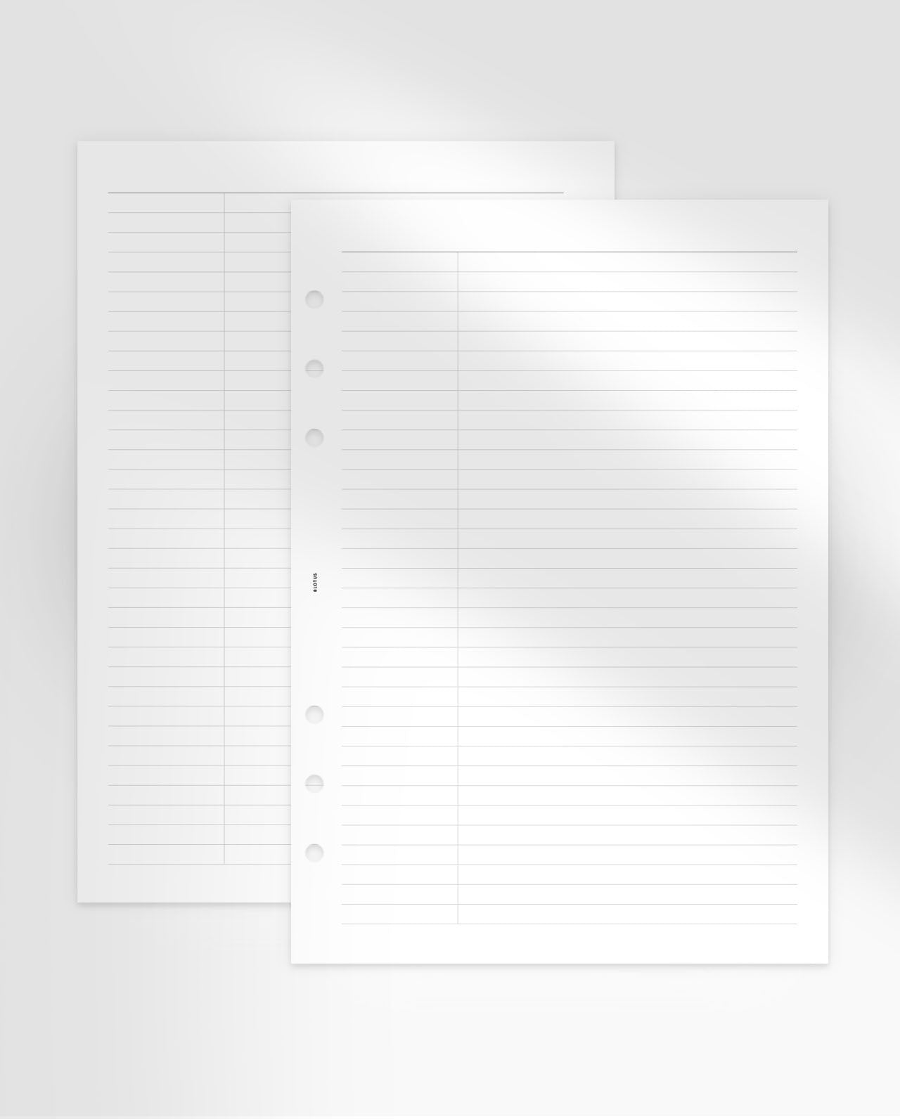 MN263 - Lined Notes Planner Inserts (Special Order)