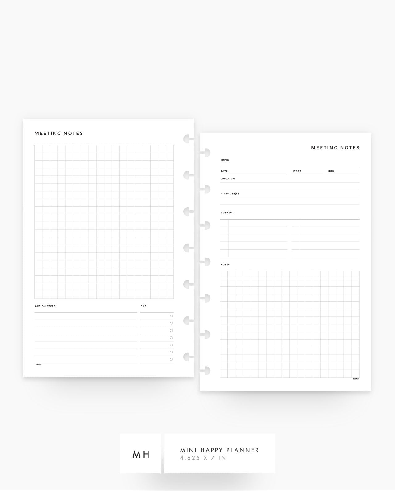 MN106 - Meeting Notes - Planner Inserts - SPECIAL ORDER