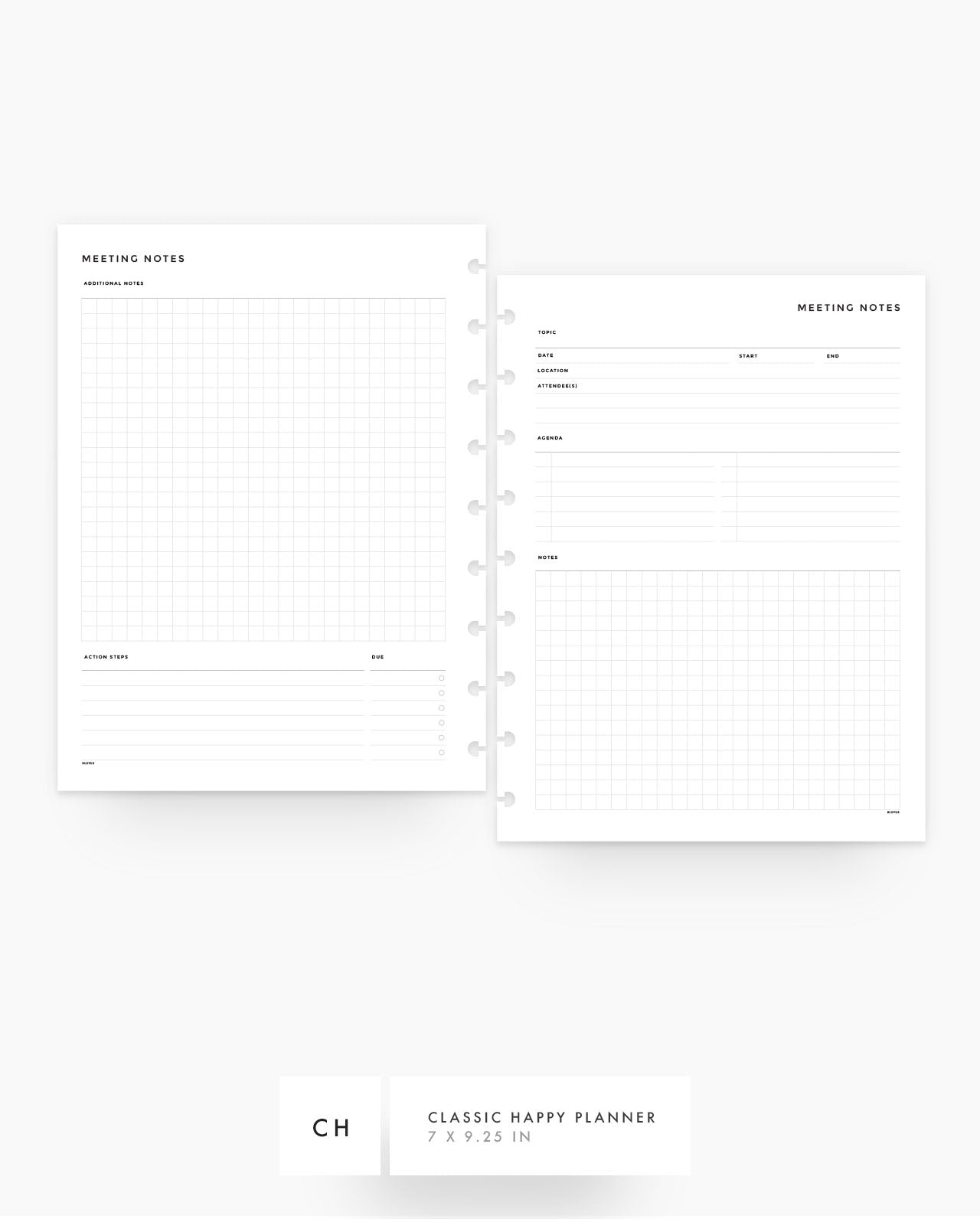 MN106 - Meeting Notes - Planner Inserts - SPECIAL ORDER