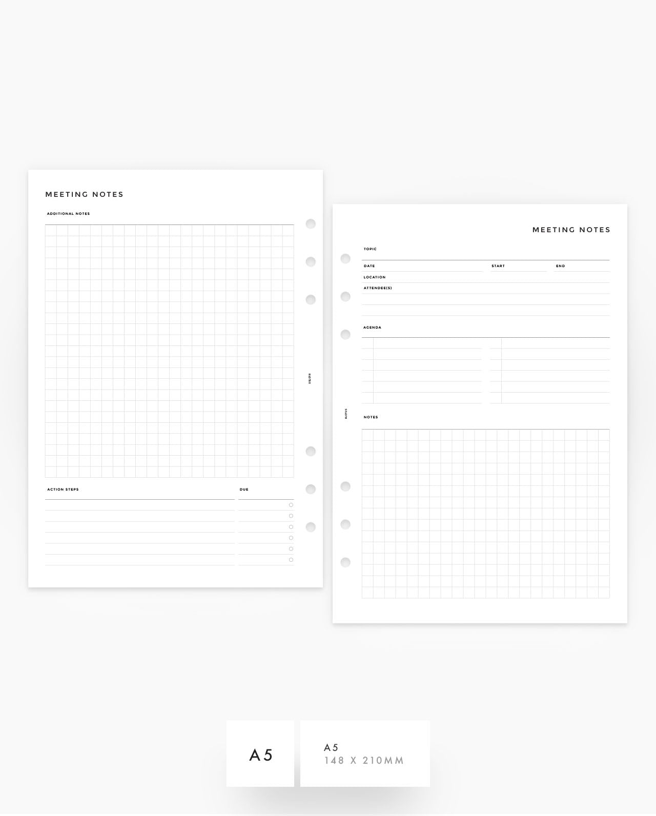 MN106 - Meeting Notes - Planner Inserts - SPECIAL ORDER