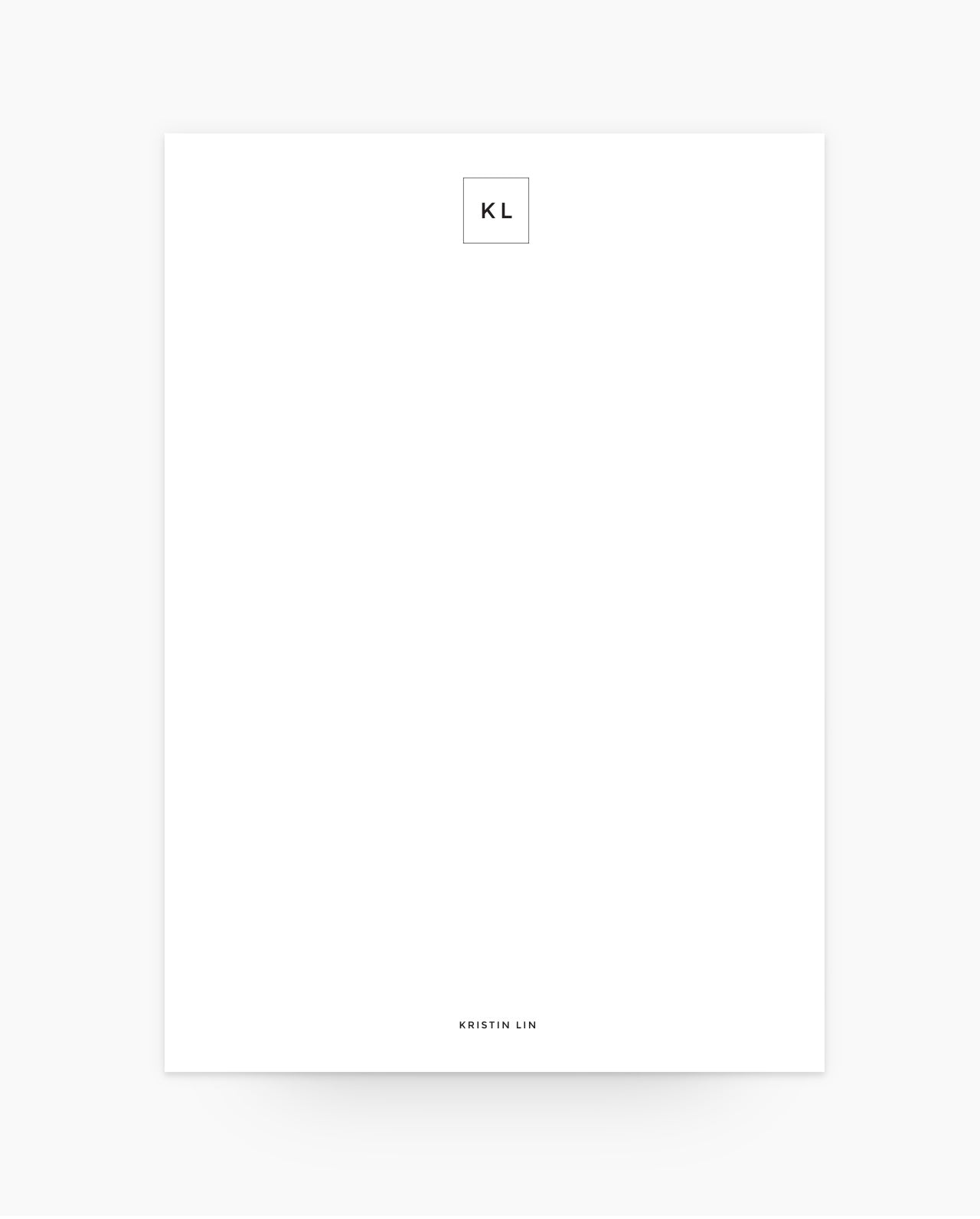 CN002 - Sans Serif Box - Personalized Monogram Notepad
