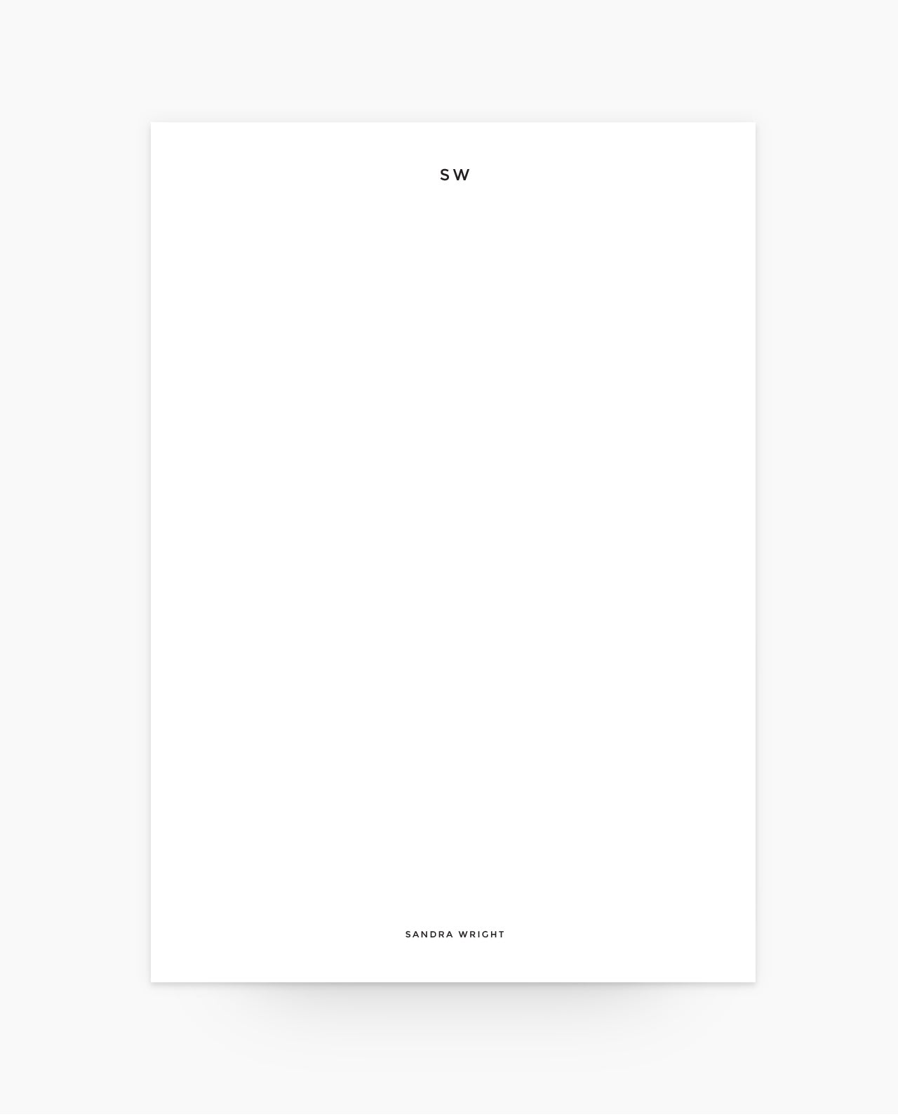 CN001 - Sans Serif - Personalized Monogram Notepad