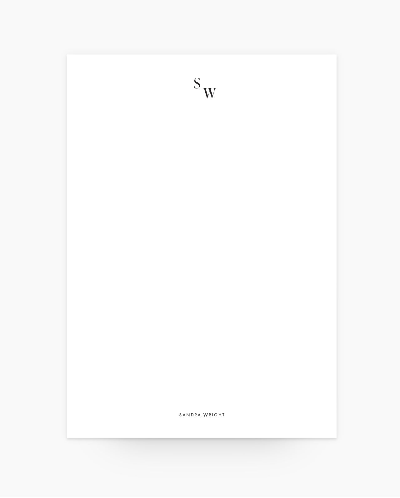 CN003 - Classic Serif - Personalized Monogram Notepad