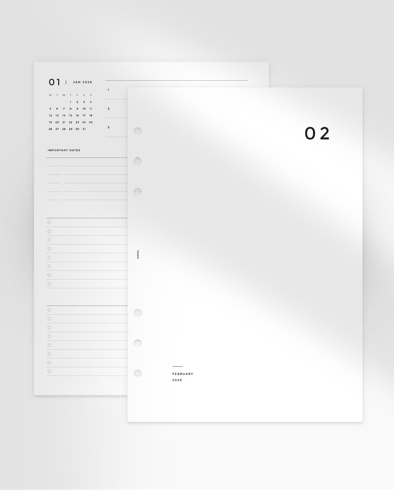 MN016 - 2026 Monthly Calendar & Planner - Printable PDF
