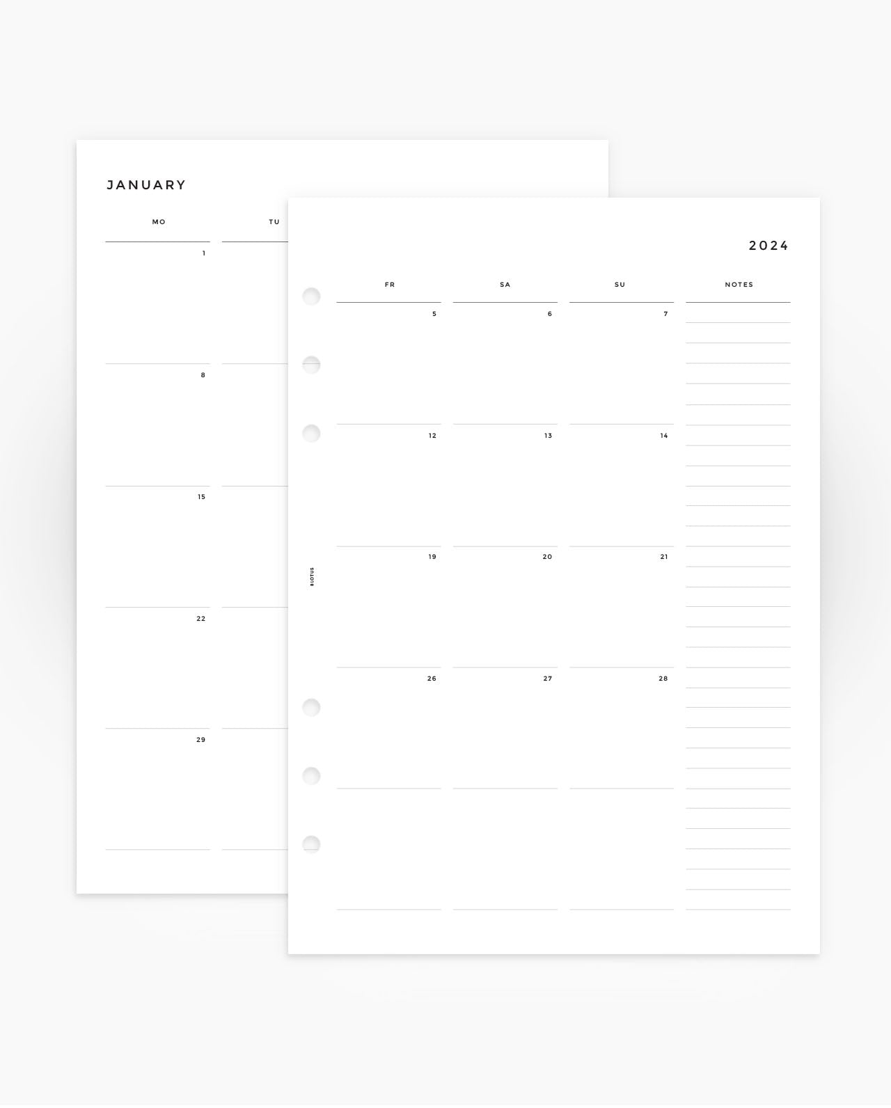 MN016 - 2024 Monthly Calendar & Planner - MO4P